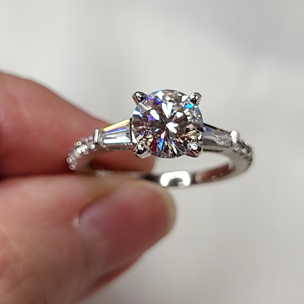 Moissanite 2 Carat with Accents Ring